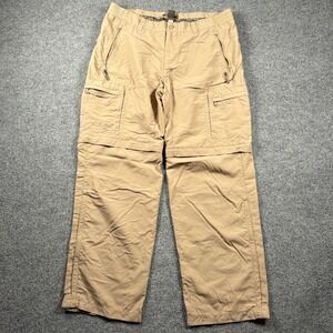 REI Sahara Convertible Cargo Pants Women 10P Tan Hiking Zip Off UPF 50+ Utility